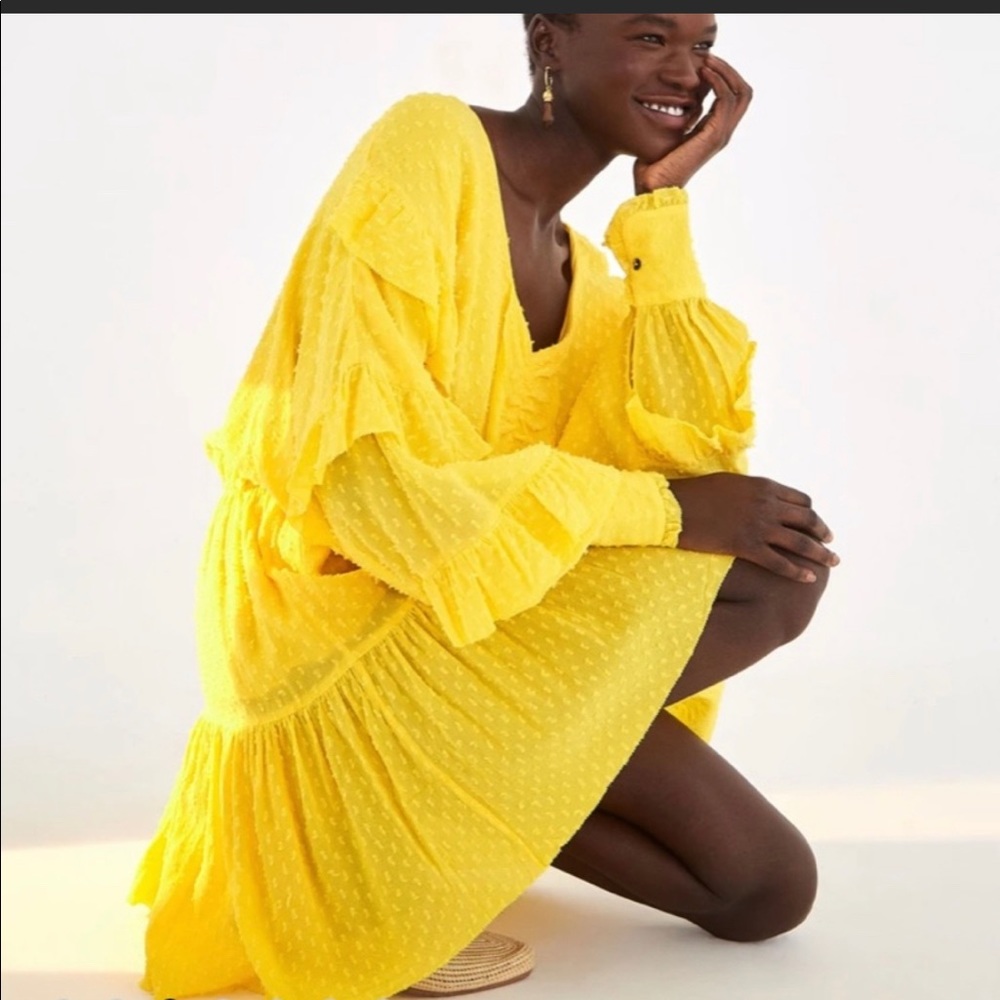 Gorgeous Farm Rio Dress in bold yellow